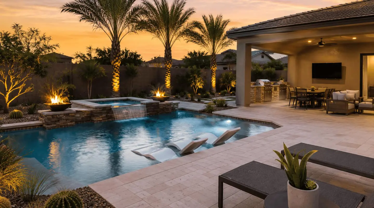 desert pool design ideas for gilbert az homes